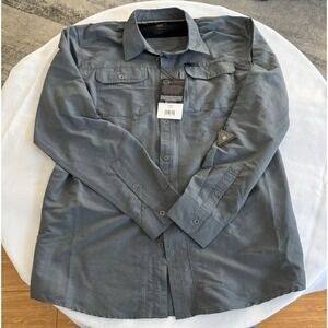 NEW Wrangler Shirt Mens ATG All Terrain Gear Long Sleeve UPF Outdoors Sz LT